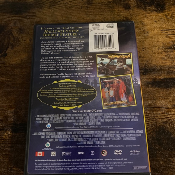🎀4/$25🎀🎃Halloween Town-Double Feauture DVD!🎃 - Picture 2 of 3
